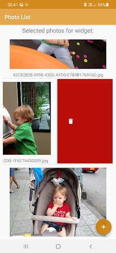 Photo List widget ekran görüntüsü