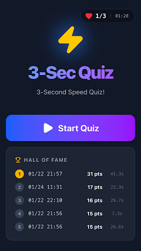 3-Second Quiz - Fast OX Game ekran görüntüsü