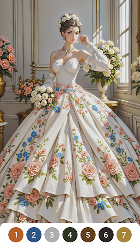 Gown Dress Paint by Numbers ekran görüntüsü
