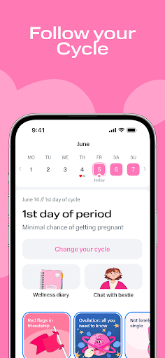 Clatch: Women's period tracker ekran görüntüsü