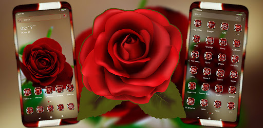 Red Rose Launcher Theme ekran görüntüsü