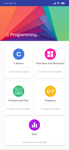 C Language Programming App ekran görüntüsü