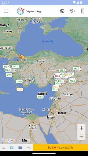 Deprem Ağı ekran görüntüsü