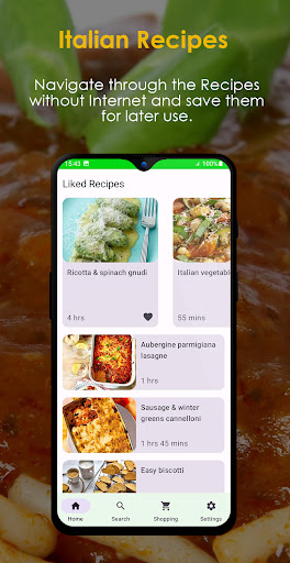 Italian Recipes Offline ekran görüntüsü