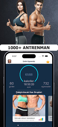 Ev Egzersizleri - Fitness App ekran görüntüsü