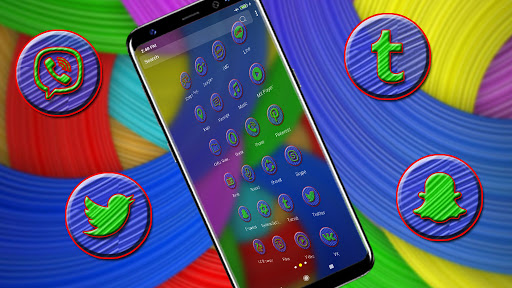 3D Colorful Curve Theme ekran görüntüsü