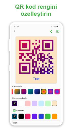 QR kod tarayıcı ve Barkod ekran görüntüsü