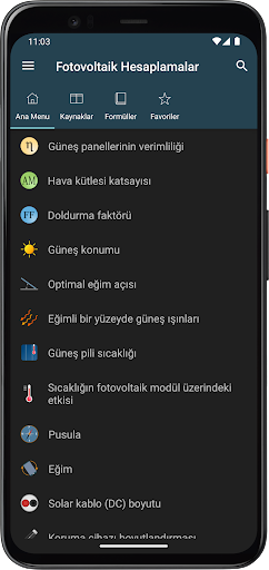 Fotovoltaik Hesaplamalar ekran görüntüsü