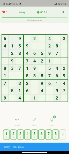 Zengrid offline classic sudoku ekran görüntüsü