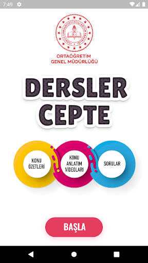 Dersler Cepte ekran görüntüsü