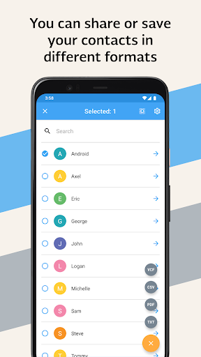 Share Contacts ekran görüntüsü