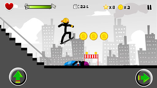 Stickman Skate : 360 Epic City ekran görüntüsü