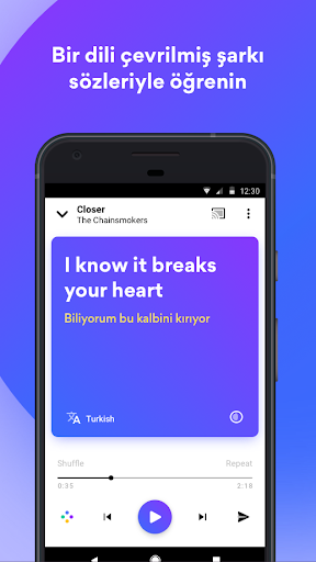 Musixmatch Music Lyrics Player ekran görüntüsü