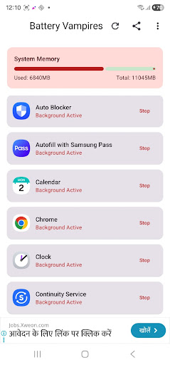 Battery Saver: RAM Monitor ekran görüntüsü