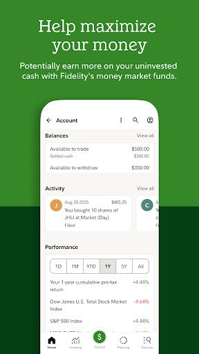 Fidelity Investments ekran görüntüsü