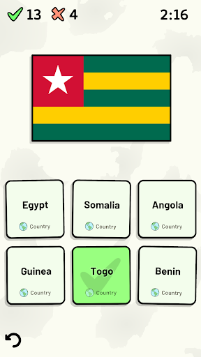 Countries of Africa Quiz ekran görüntüsü