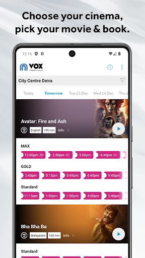 VOX Cinemas ekran görüntüsü