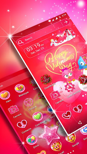 Valentine Day Launcher Theme ekran görüntüsü