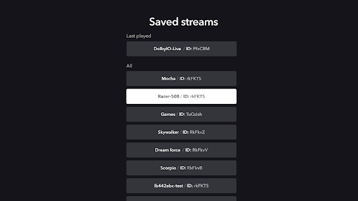 Dolby.io Stream Monitor ekran görüntüsü
