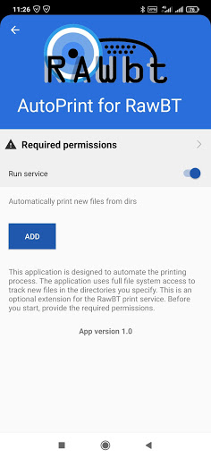 AutoPrint for RawBT ekran görüntüsü