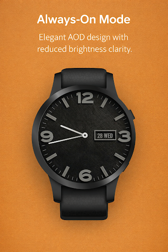 Analog Brown Leather WatchFace ekran görüntüsü