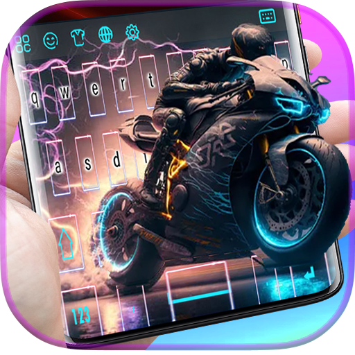 Neon Motorbike Keyboard