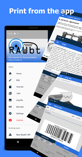 RawBT inkless print service ekran görüntüsü