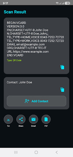 QR Code Scanner & Generator ekran görüntüsü