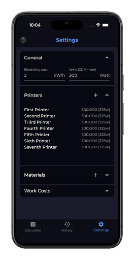 3D Print Cost Calculator ekran görüntüsü