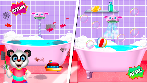 Baby Panda House Cleaning Game ekran görüntüsü