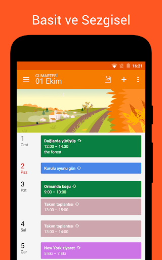 DigiCal+ Takvimi ekran görüntüsü