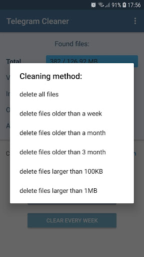 Cleaner for Telegram ekran görüntüsü