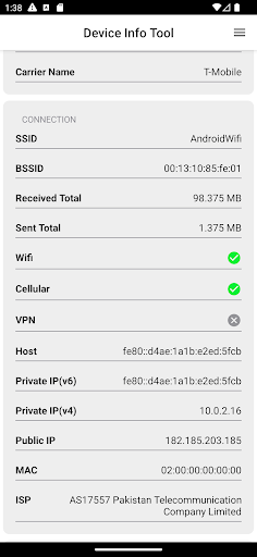 Device Info Tool ekran görüntüsü