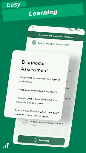 Assessment and Evaluation ekran görüntüsü