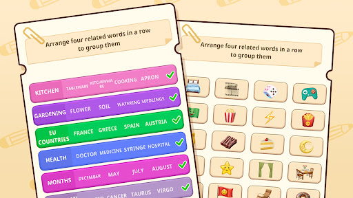 Associated Word Sort: Connect ekran görüntüsü