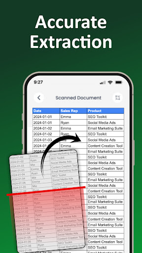 Görüntüyü Excel'e Dönüştür ekran görüntüsü