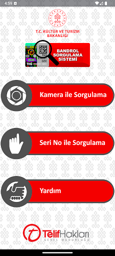 Bandrol Sorgulama ekran görüntüsü