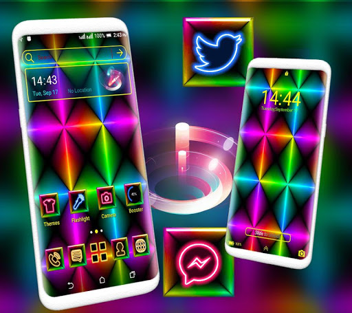 Colorful Neon Launcher Theme ekran görüntüsü