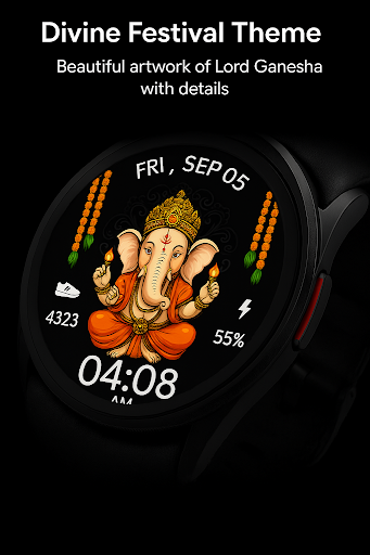 Lord Ganesha WatchFace ekran görüntüsü