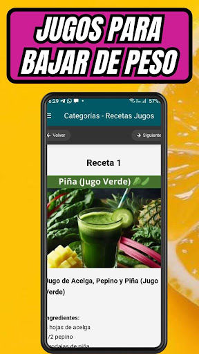 Jugos para Bajar De Peso ekran görüntüsü
