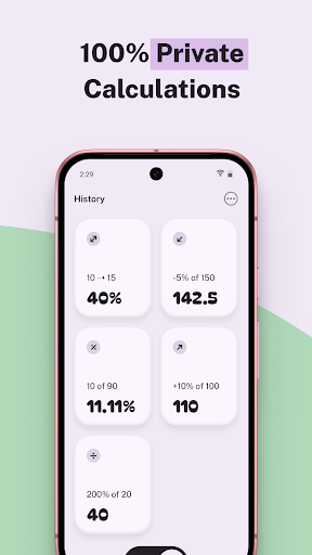 Percento Percentage Calculator ekran görüntüsü