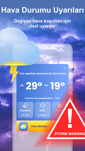 Hava Durumu - Radar, Widget ekran görüntüsü