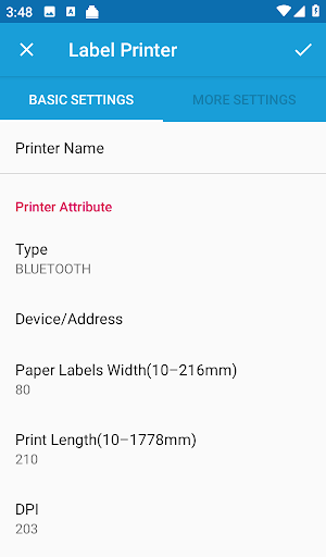 Label Printer ekran görüntüsü
