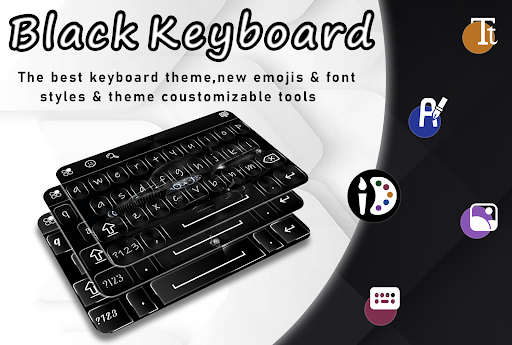 Black Keyboard - Black Themes ekran görüntüsü