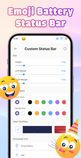 Emoji Battery: Widget Bar ekran görüntüsü