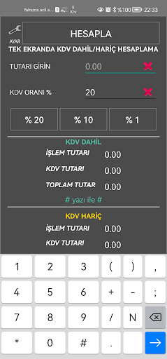 KDV Hesapla - kdv dahil hariç ekran görüntüsü