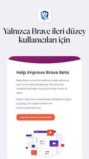 Brave Beta ekran görüntüsü
