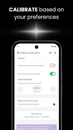 Shake to Enable Torch ekran görüntüsü