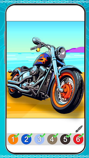 Motorcycles Paint by Number ekran görüntüsü