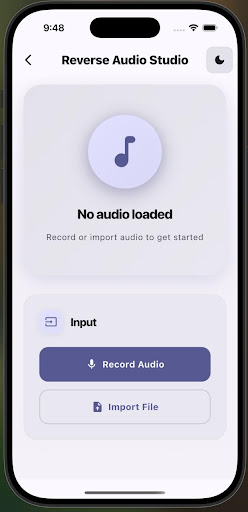 Reverse Audio Studio ekran görüntüsü